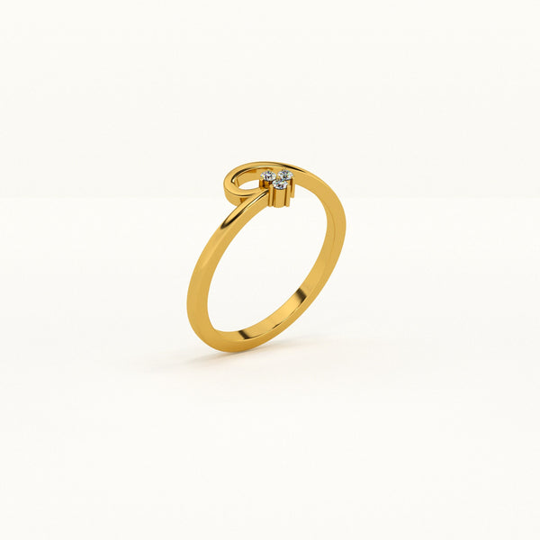 Golden Love 0.04 Carat Lab-Grown Diamond Ring