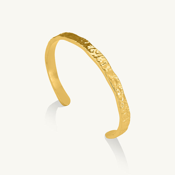 Textured Gold Cuff Bracelet