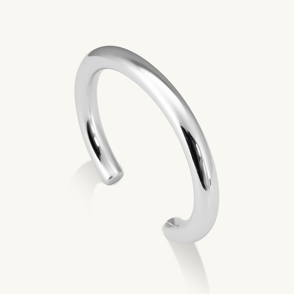 Plain Silver Cuff Bracelet
