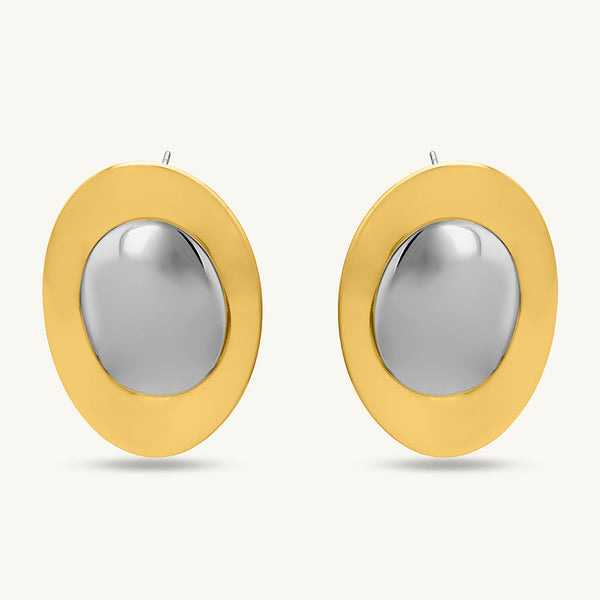 Round Duo Stud Earring