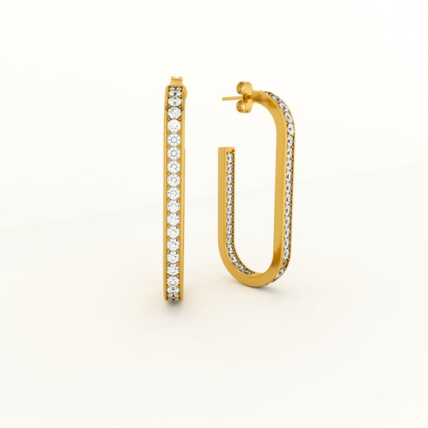 Open U Half Hoop Earrings