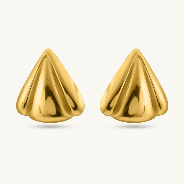 Golden Triangle Stud Earrings