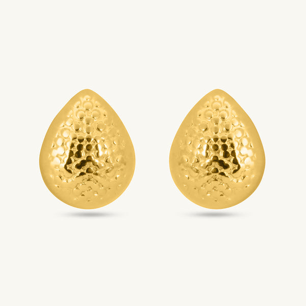 Textured Teardrop Stud Earrings