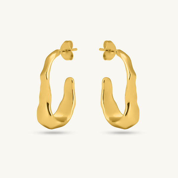 Liquid Gold Hoop Earrings