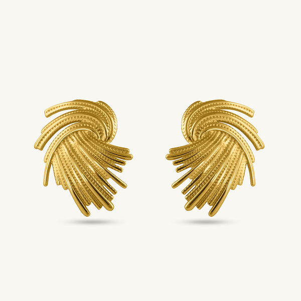 Whirlwind Gold Earrings