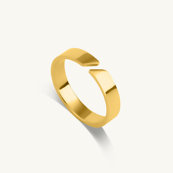 Flat Gold Band Ring