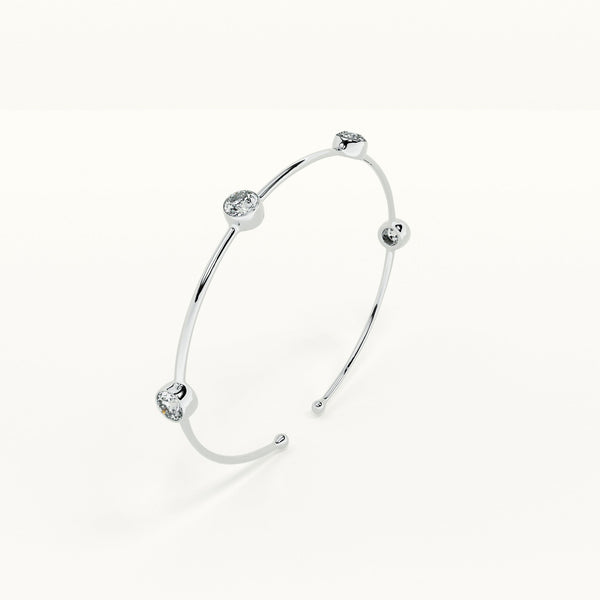 Zircon Pulse 
Silver Station  Bracelet
