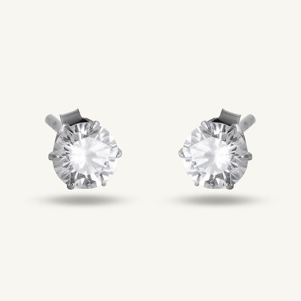 Classic Silver Stud Earrings