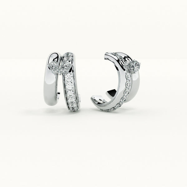 Twofold Unity Silver Studs