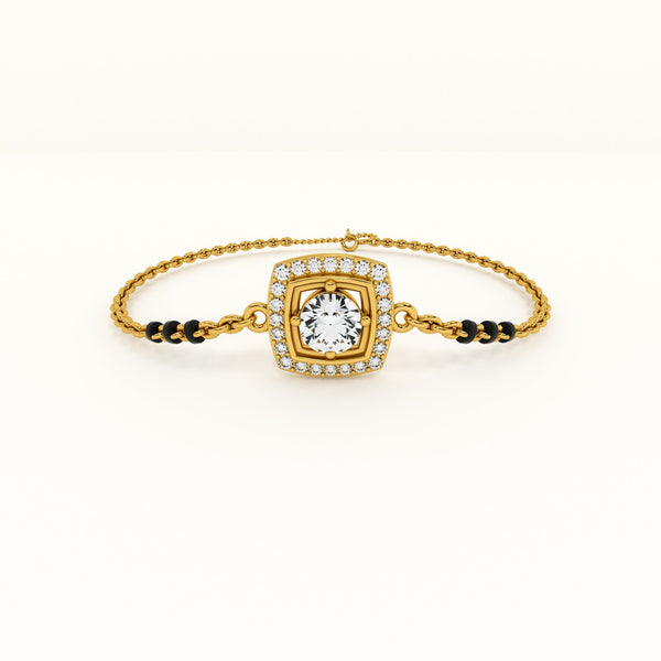 Threads of Love 925 Sterling Silver Mangalsutra Bracelet | BIS Hallmarked | 18k Gold Vermeil