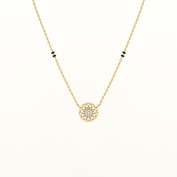 Eternal Bloom 925 Silver Mangalsutra | BIS Hallmarked | 18k Gold Vermeil