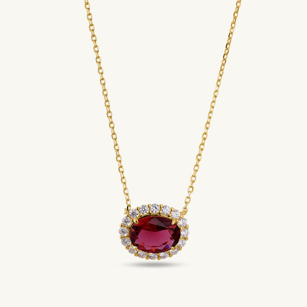 Garnet Shade Pendant | 18K Gold Vermeil Plated