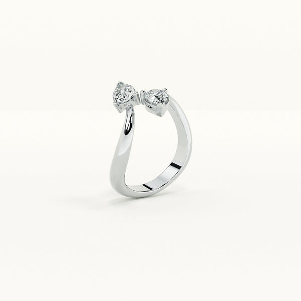 Toi and Moi 
Open Silver Ring