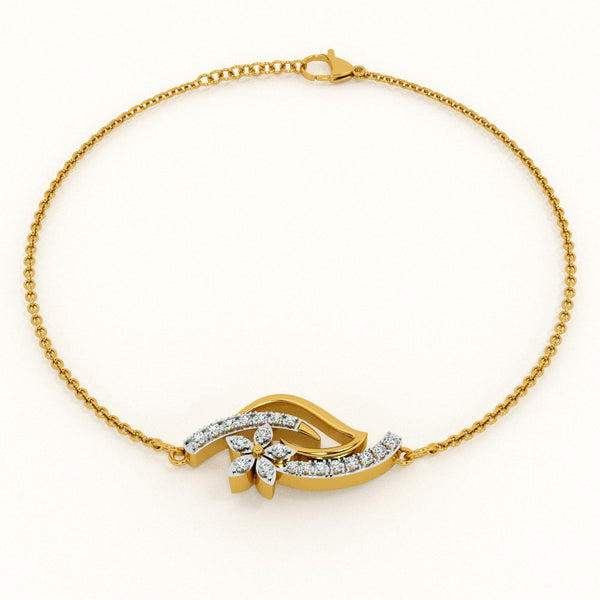 Floral Wave 0.23 Carat Lab-Grown Diamond Bracelet