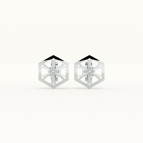 Radiant Hexagon 0.04 Carat Lab-Grown Diamond Earrings