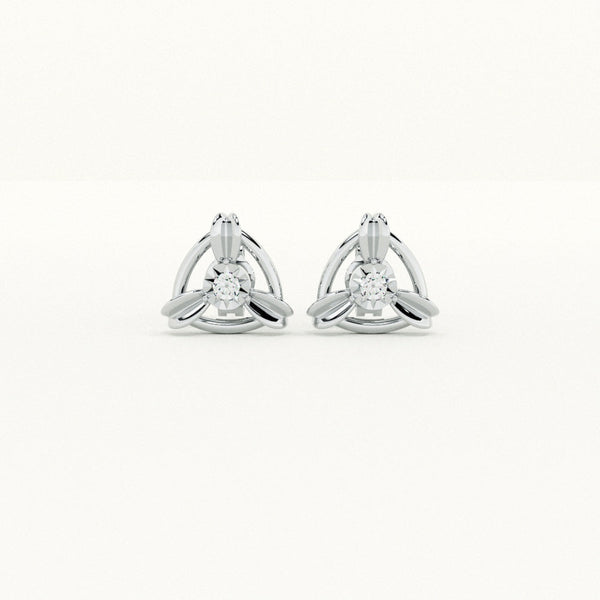Trinity Sparkle Lab-Grown Diamond + 925 Sterling Silver Earrings