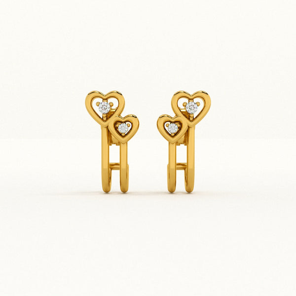 Twin Hearts 0.06 Carat Lab-Grown Diamond Studs