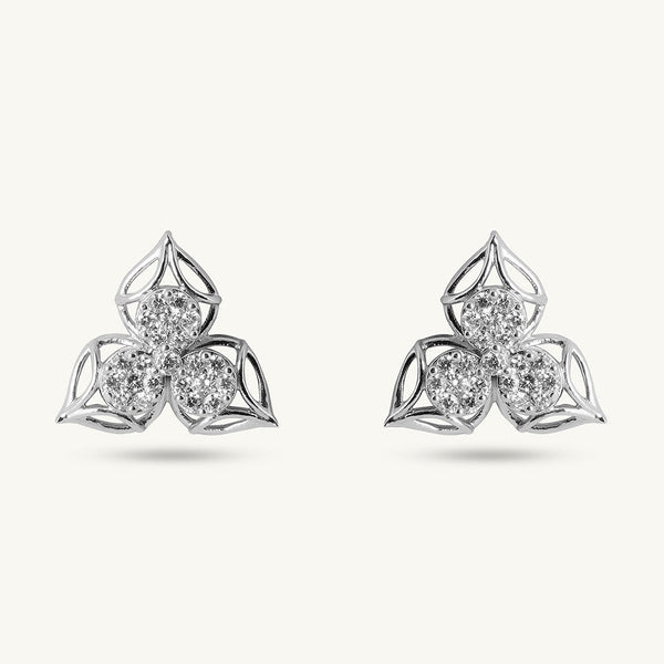Leaf 925 Sterling Silver Stud Earrings