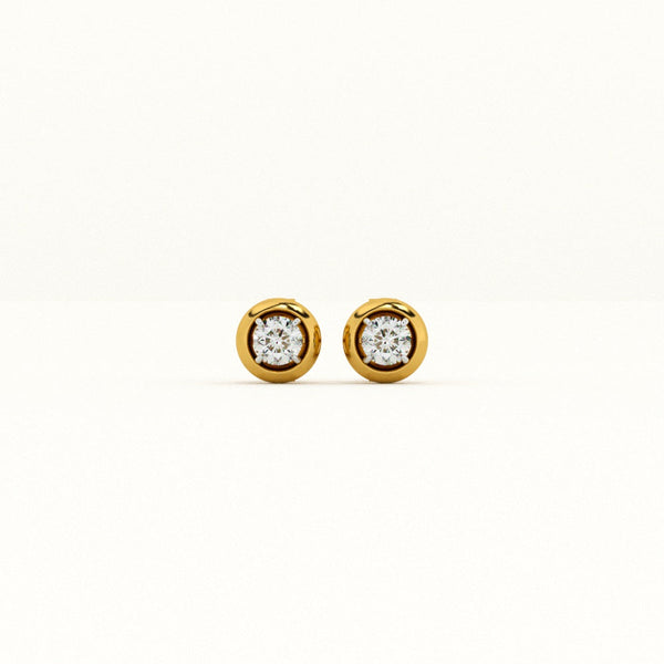 Round Shine 0.58 Carat Lab-Grown Diamond Earrings