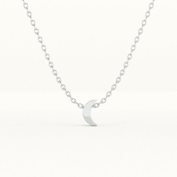 Dainty Moon 925 Sterling Silver Necklace