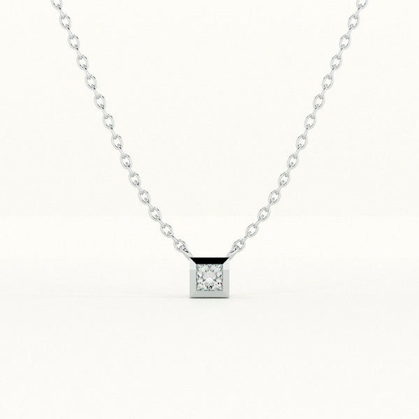 Princess Cut 925 Sterling Silver Pendant