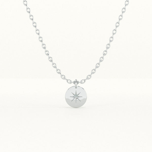 Compass Star 925 Sterling Silver Necklace