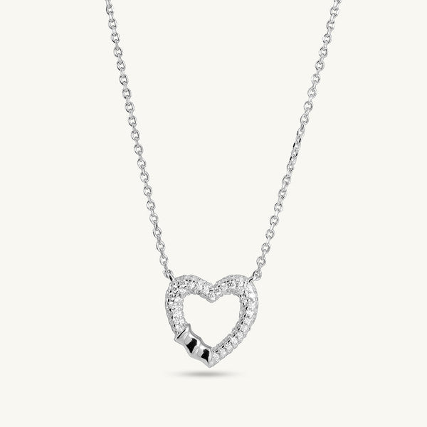 Heart's Embrace 925 Sterling Silver Necklace