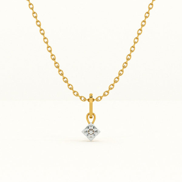 Elegant Solitaire 0.28 Carat Lab-Grown Diamond Necklace