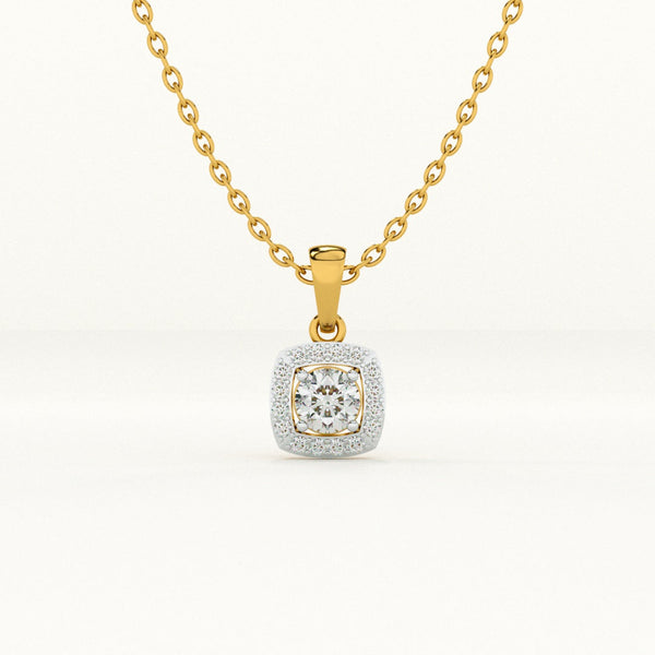 Square Cluster 0.77 Carat Lab-Grown Diamond Necklace