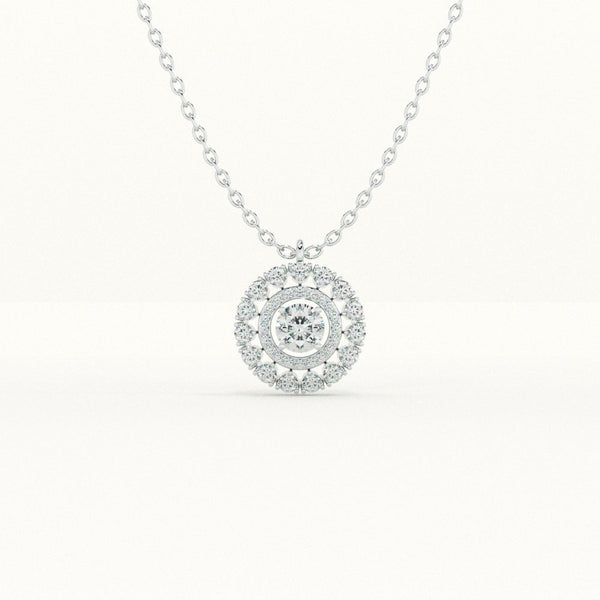 Sparkling Round CZ 925 Sterling Silver Necklace