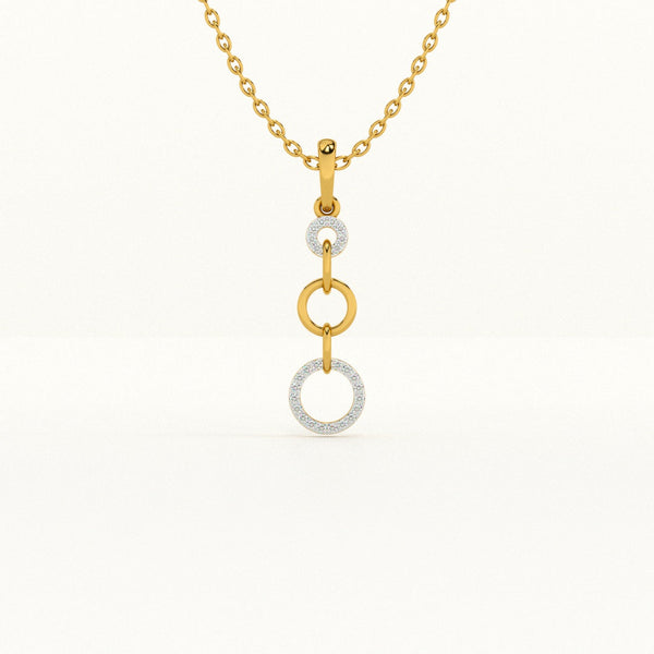 Golden Loops of Grace 0.11 Carat Lab-Grown Diamond Pendant without Chain