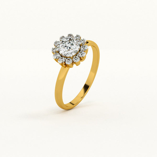 Floral Burst 0.81 Carat Lab-Grown Diamond Ring