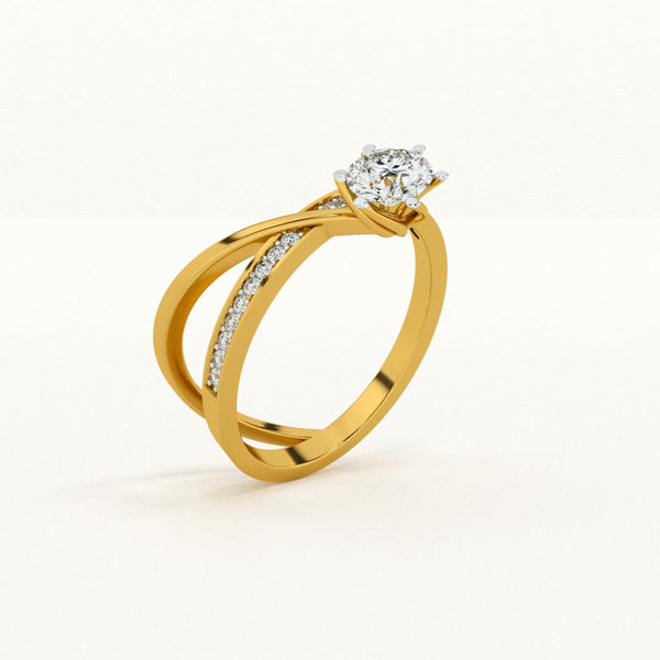 Crisscross 0.55 Carat Lab-Grown Diamond Ring