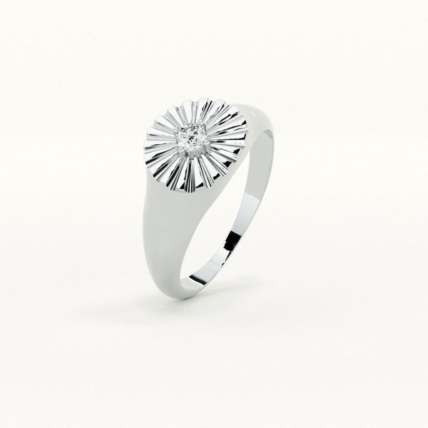 Radiance Studded 925 Sterling Silver Ring