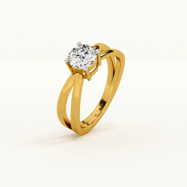 Modern Twist 0.64 Carat Lab-Grown Diamond Ring