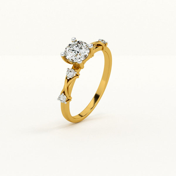 Swirling Accent 0.61 Carat Lab-Grown Diamond Ring