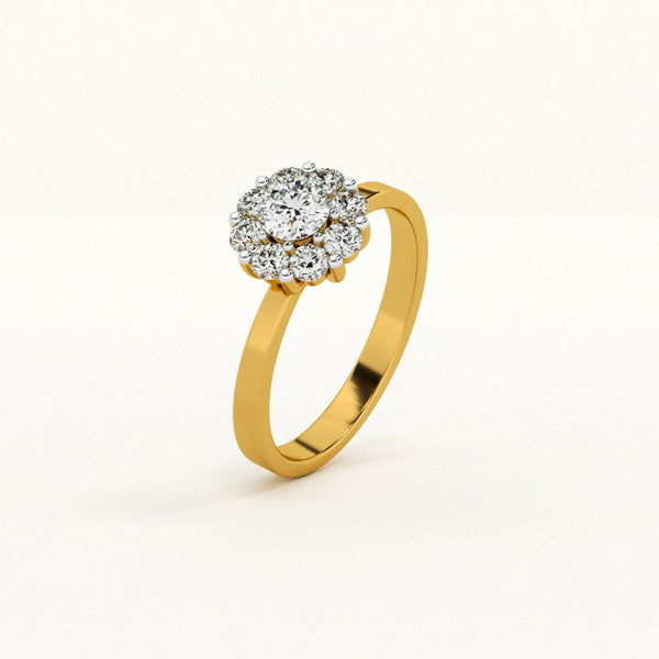 Nine Stone Cluster 0.53 Carat Lab-Grown Diamond Ring