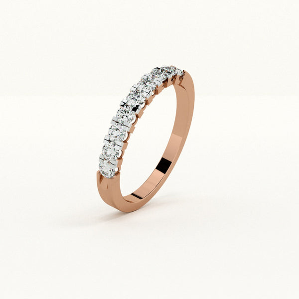 Crescent Sparkle 6KT 0.4 Carat lab-Grown Diamond Band