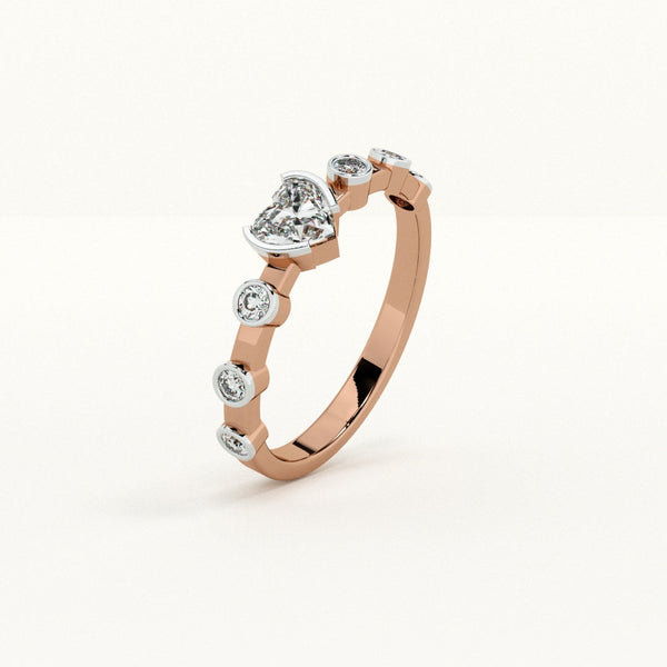 Celestial Heart 6KT 0.44 Carat lab-Grown Diamond Band
