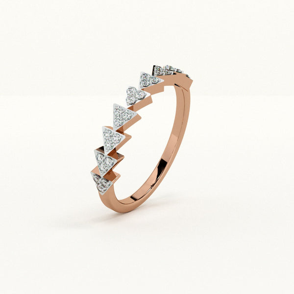Starlit Peaks 6KT 0.17 Carat lab-Grown Diamond Band