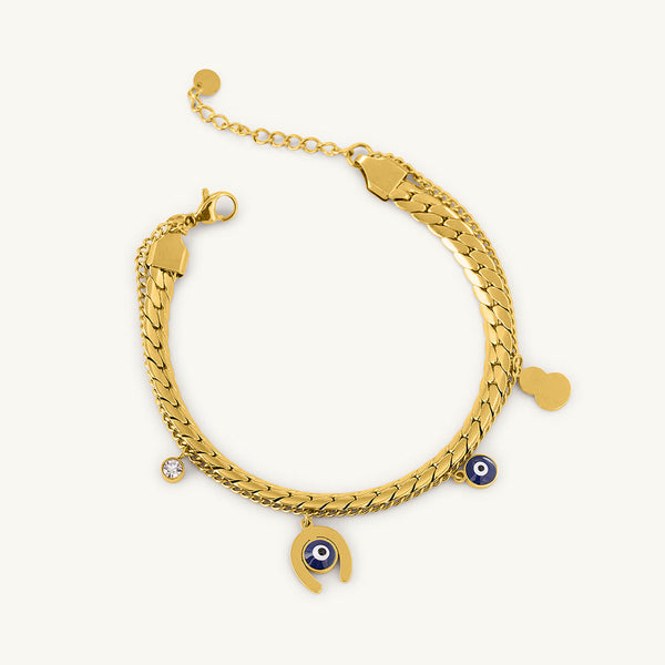 Evil Eye Layered Bracelet