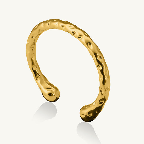Hammered Gold Cuff Bracelet