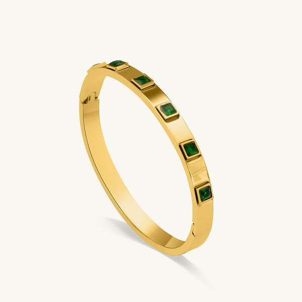 Green Stone Bangle bracelet