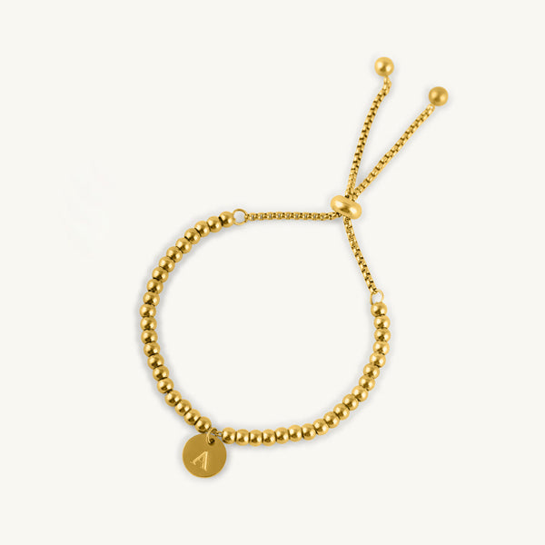 Gold Beaded Charm Bracelet