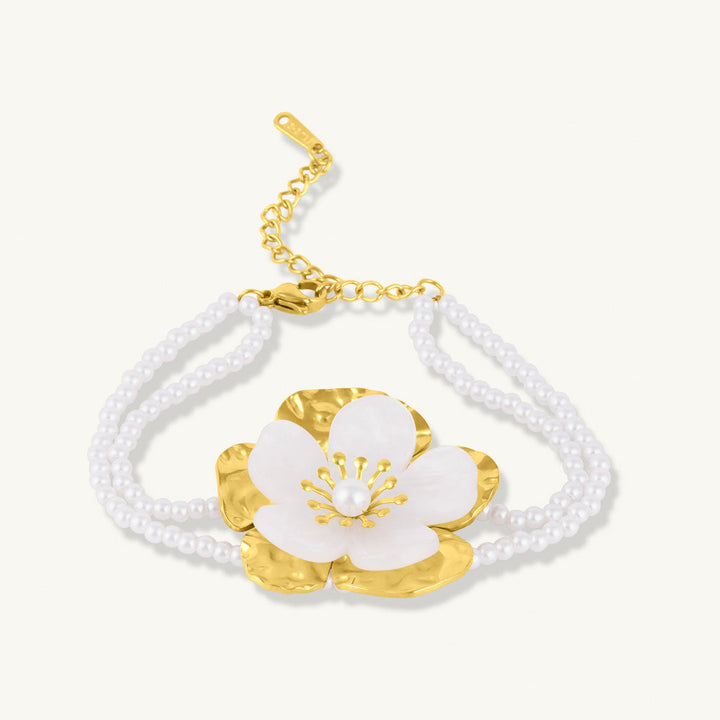 Bloom Pearl Chain Bracelet-1