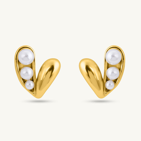 Lustrous Embrace Pearl Earrings