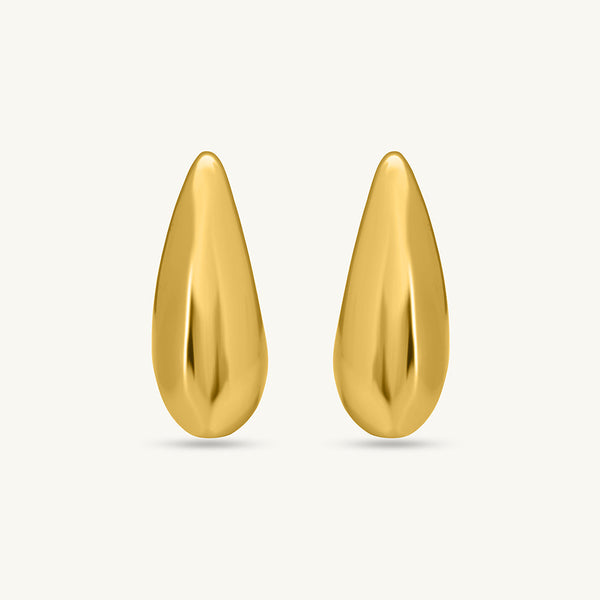 Golden Teardrop Studs