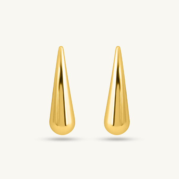 Sleek Teardrop Studs