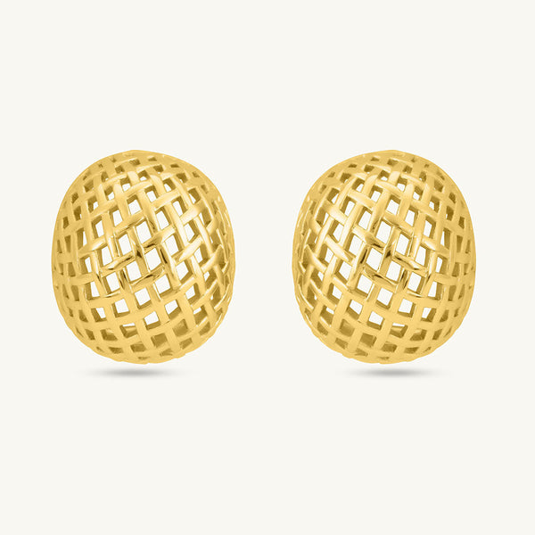 Honeycomb Gold Dome Studs