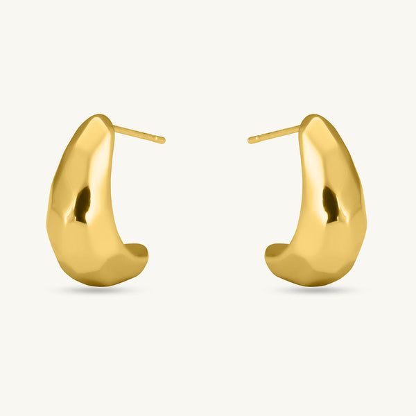 Lunar Gold Crescent Earrings